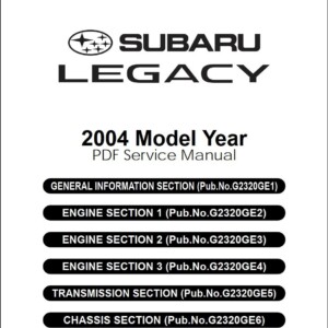 Subaru Legacy Outback B13 2004 Service Manual