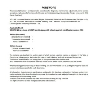 Suzuki SX4 RW415 RW416 Workshop Service Repair Manual