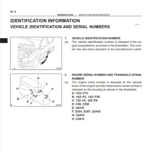 Toyota Avensis 2005 Service Repair Manual