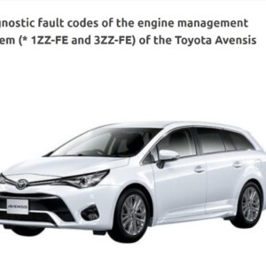 Toyota Avensis fault codes list