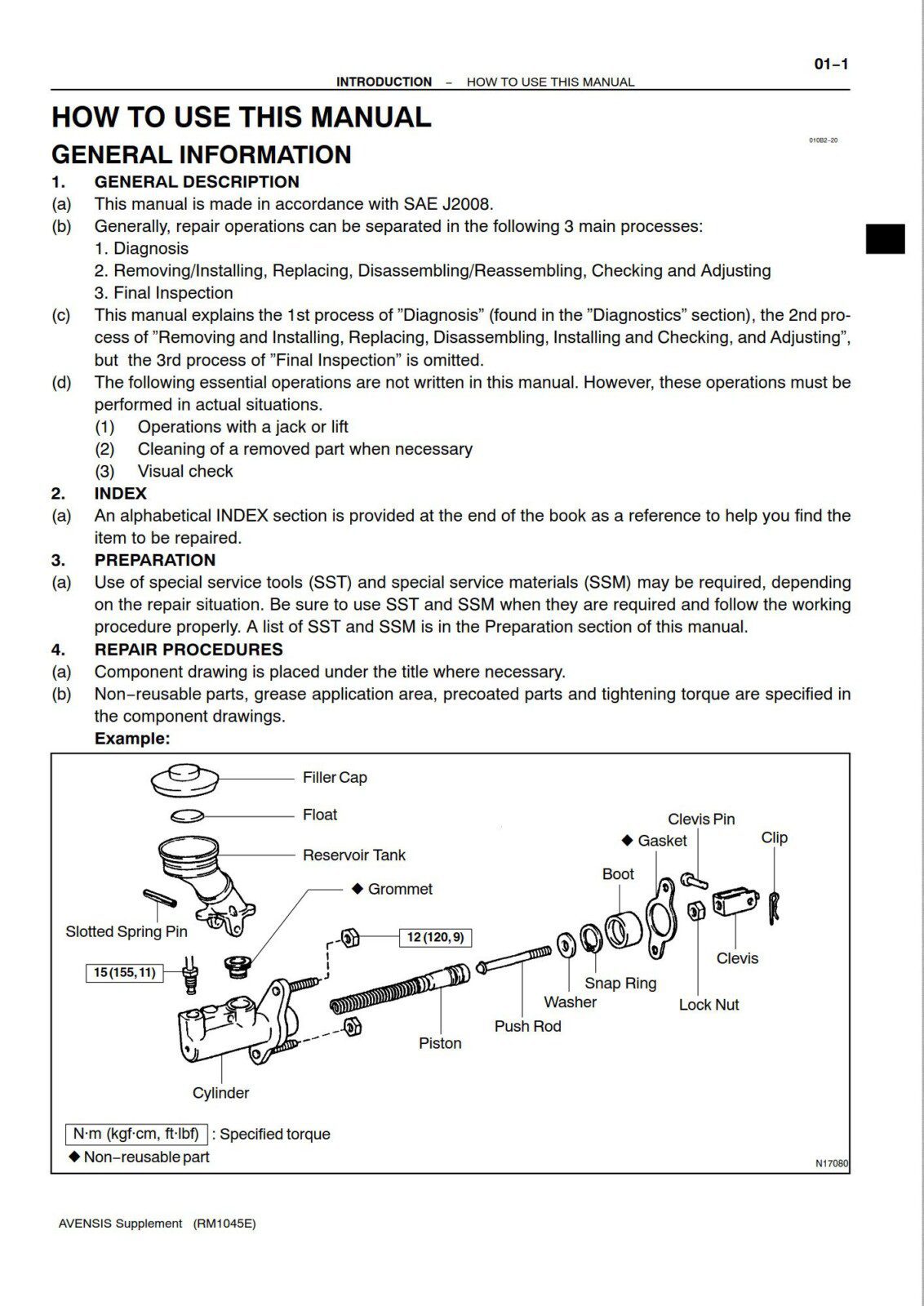 Toyota Avensis Service Repair Manual Supplement RM1045E – Download In ...