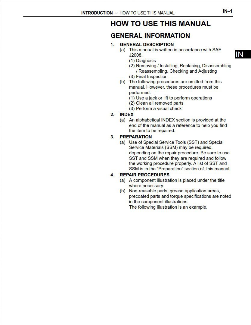 Toyota Camry 2007 Service Repair Manual