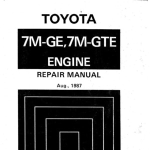 Toyota Celica Supra MK2 1987 Service Repair Manual