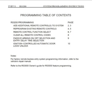Toyota Prius 2000 - 2008 System Programming Instructions