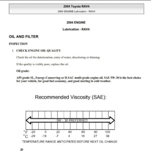 Toyota RAV4 2003 2004 Service Repair Manual
