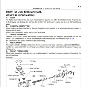 Toyota Sequoia 2001 - 2007 Service Repair Manual