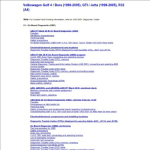 Volkswagen Bora 1998 - 2005 Service Manual