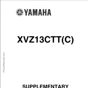 Yamaha XVZ13TFL/XVZ13TFLC 2004 Supplementary Service Manual (LIT-11616-18-02)