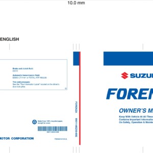Suzuki Forenza 2007 Owner's Manual