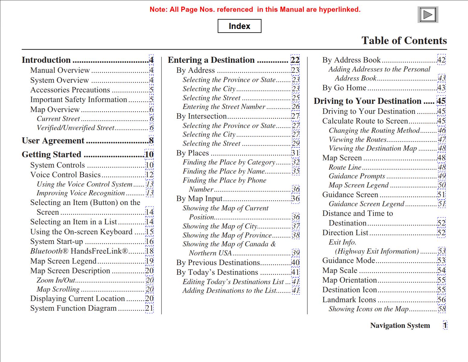 Acura CSX 2011 Navigation Manual