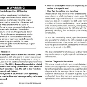Acura ILX 2018 Owner's Manual