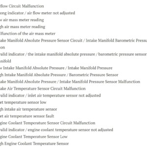 Alfa Romeo 156 Fault codes