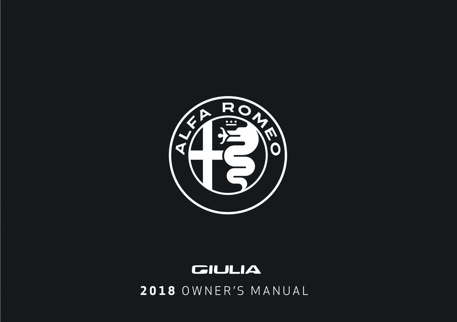 Alfa Romeo 4C Giulia 2018 Owner’s Manual – PDF Download