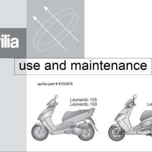 Aprilia Leonardo 125 150 250 1999 Owner’s Manual