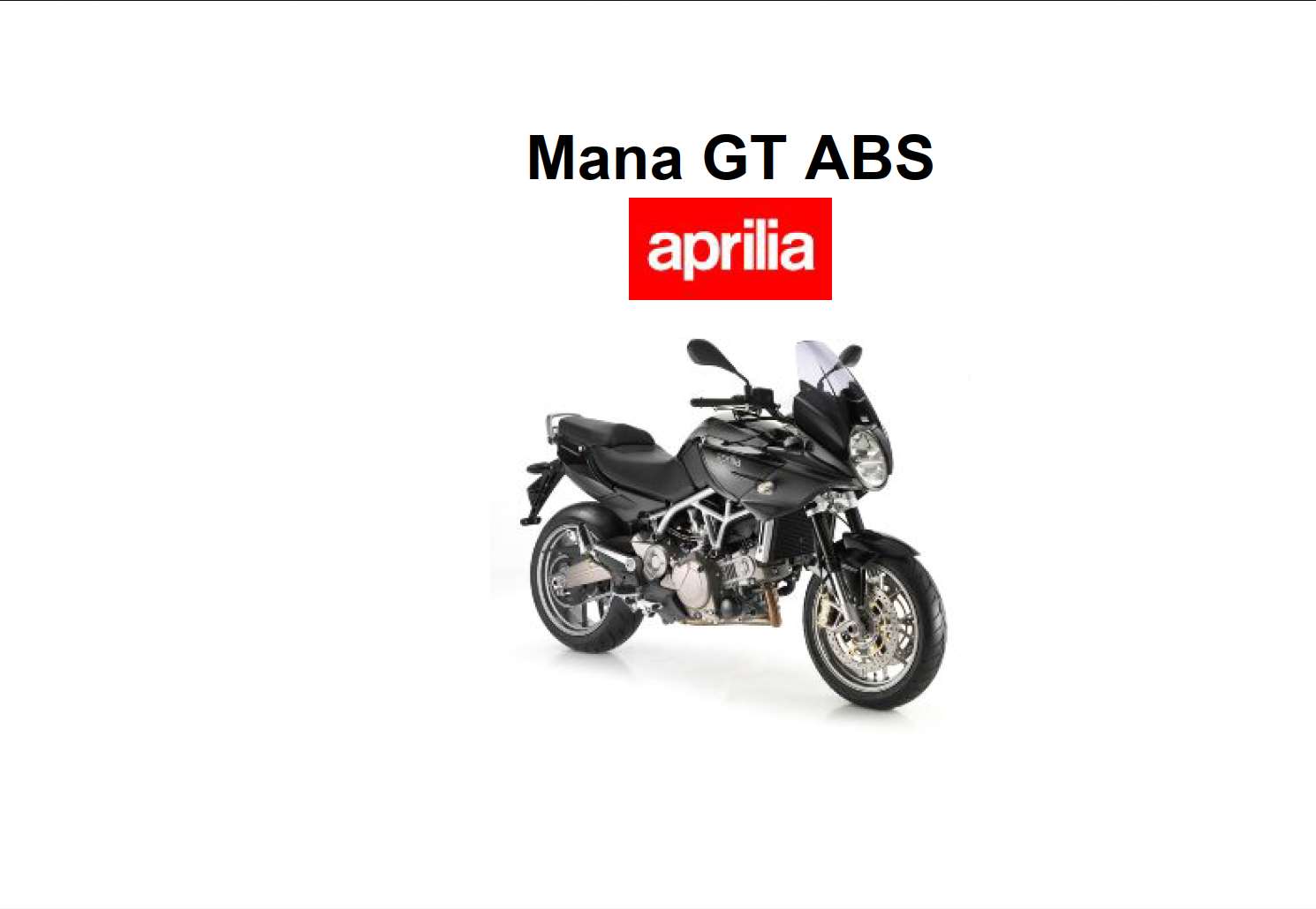 Aprilia Mana 2012 Owner’s Manual