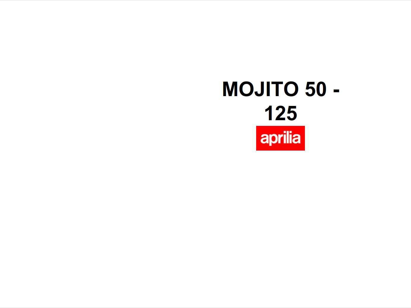 Aprilia Mojito 50-125 2008 Owner’s Manual