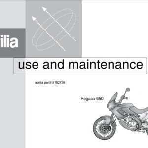 Aprilia Pegaso 1996 Owner’s Manual