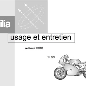 Aprilia RS125 1999 Owner’s Manual