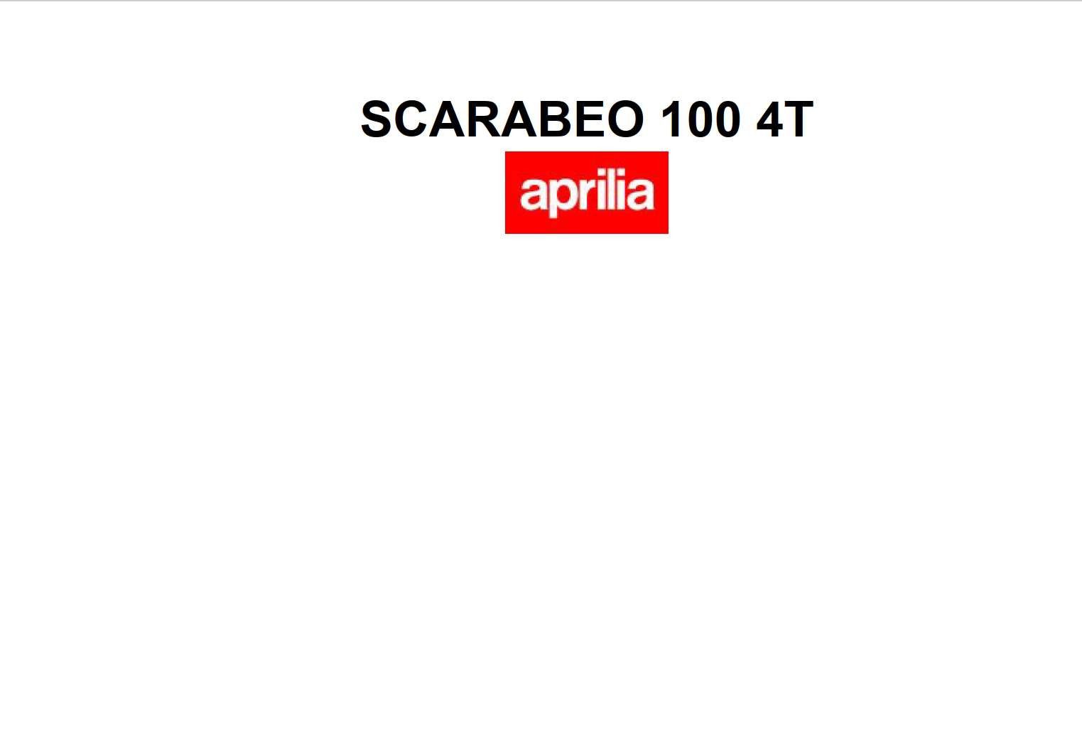 Aprilia Scarabeo 100 4T 2007 Owner’s Manual
