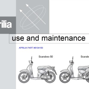 Aprilia Scarabeo 50 100 1999 Owner’s Manual