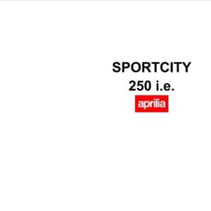 Aprilia Sportcity 250 2006 Owner’s Manual