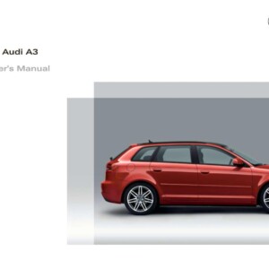 Audi A3 S3 2009 Owner's Manual