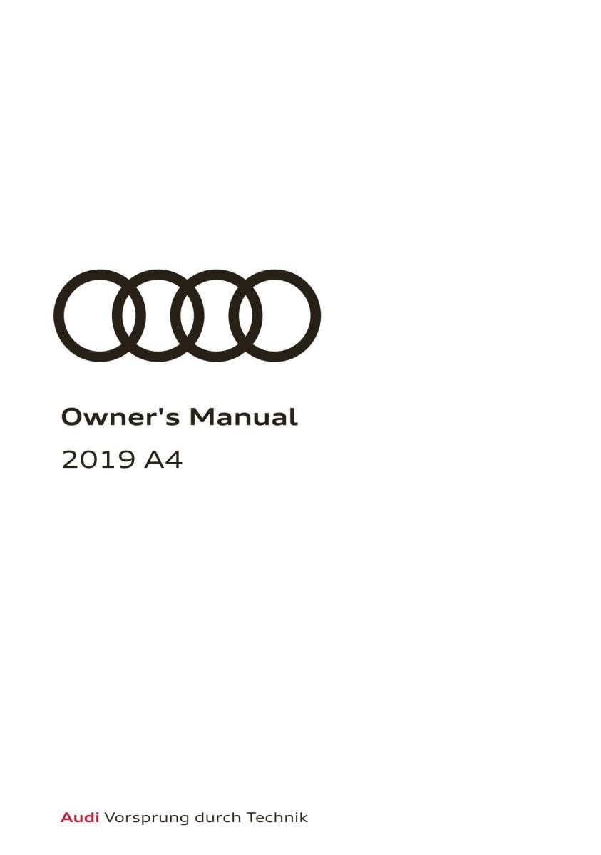 Audi A4 S4 2019 Owner's Manual