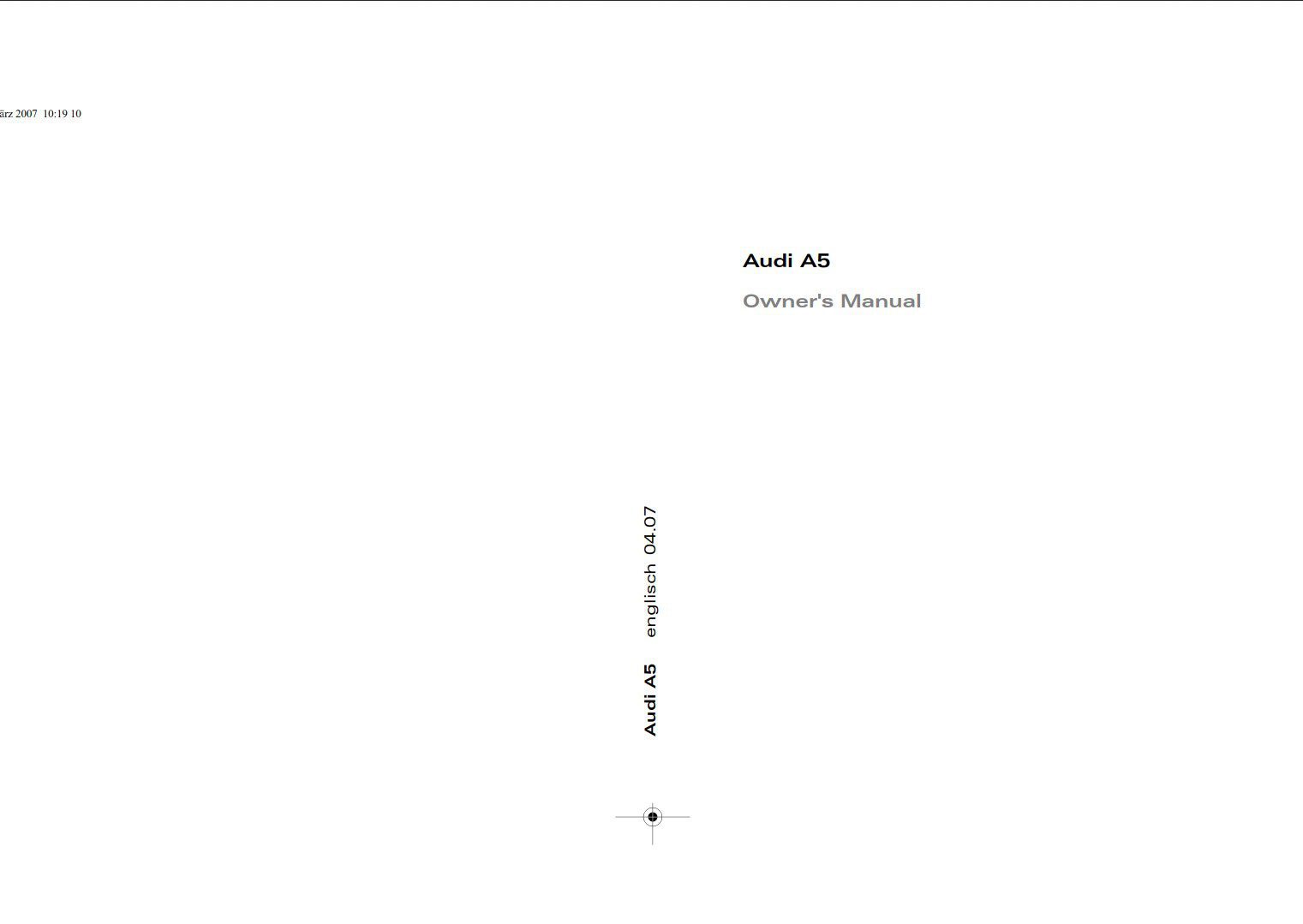 Audi A5 Coupe 2008 Owner's Manual
