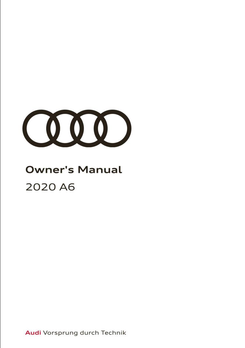 Audi A6 2020 Owner's Manual