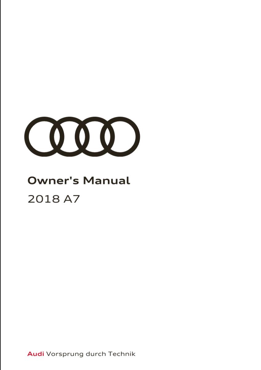 Audi A7 2018 Owner's Manual