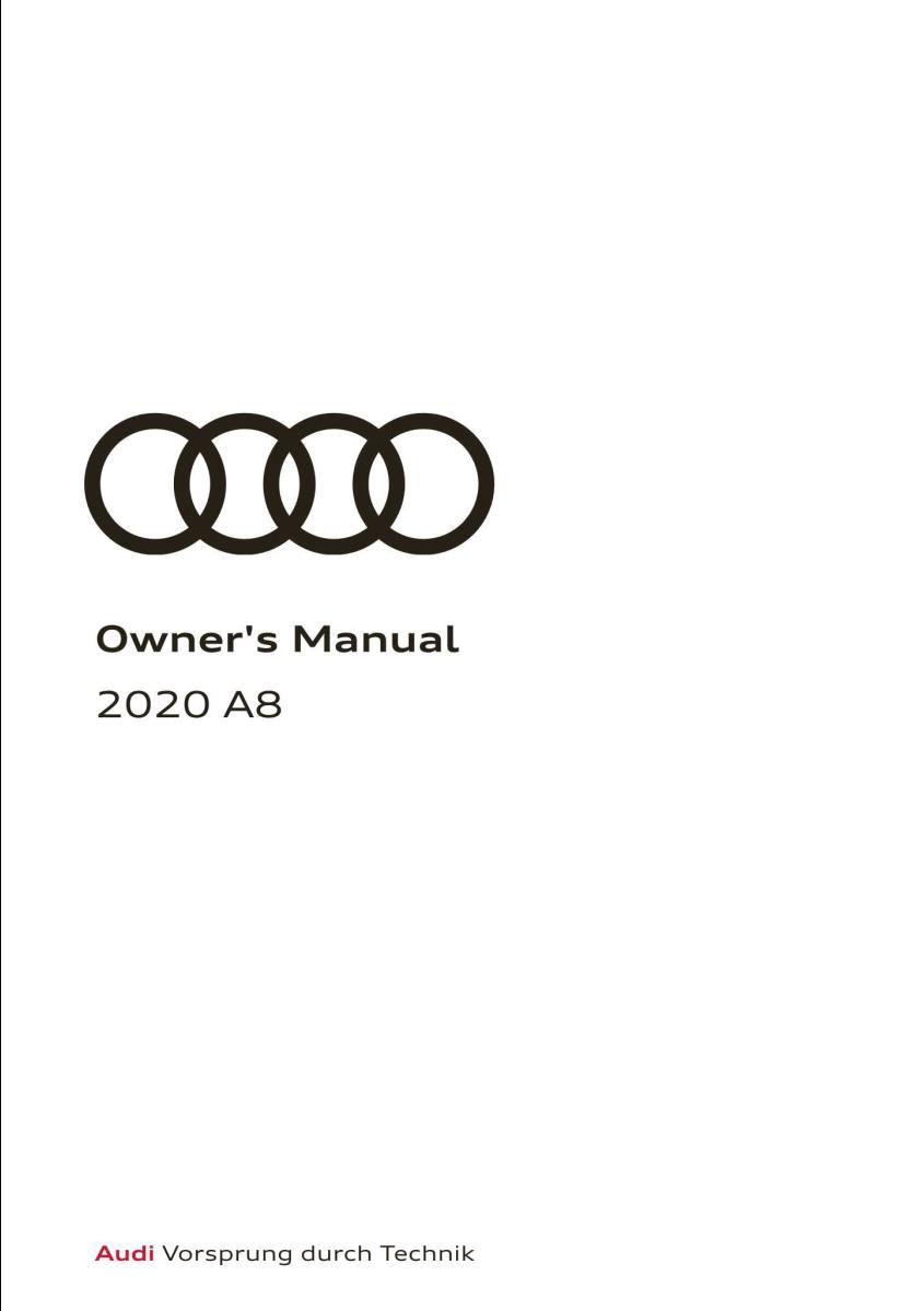 Audi A8 2020 Owner's Manual