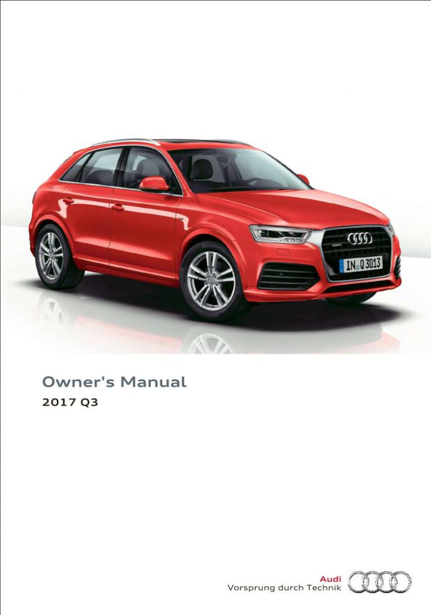 Audi Q3 2017 Owner's Manual