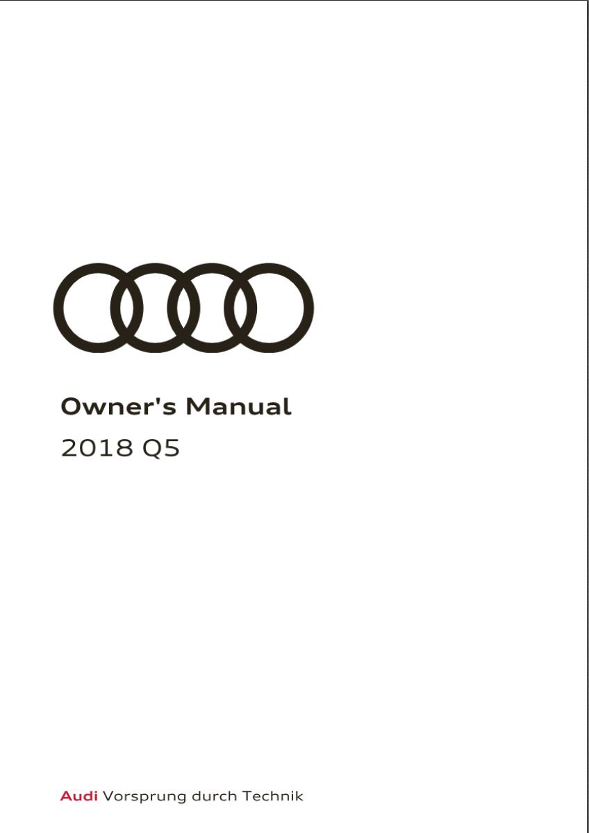 Audi Q5 2018 Owner's Manual