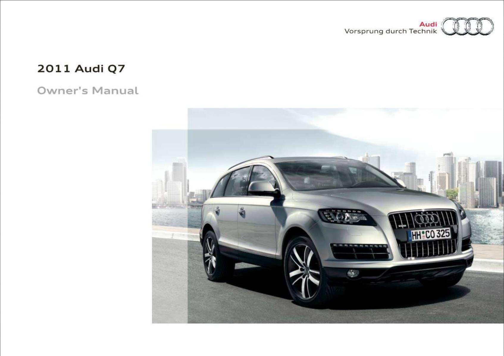 Audi Q7 2011 Owner's Manual