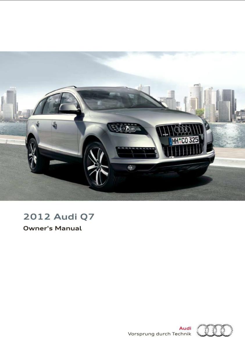 Audi Q7 2012 Owner's Manual