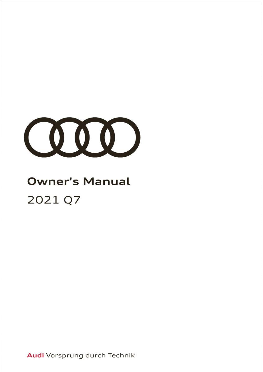 Audi Q7 2021 Owner's Manual