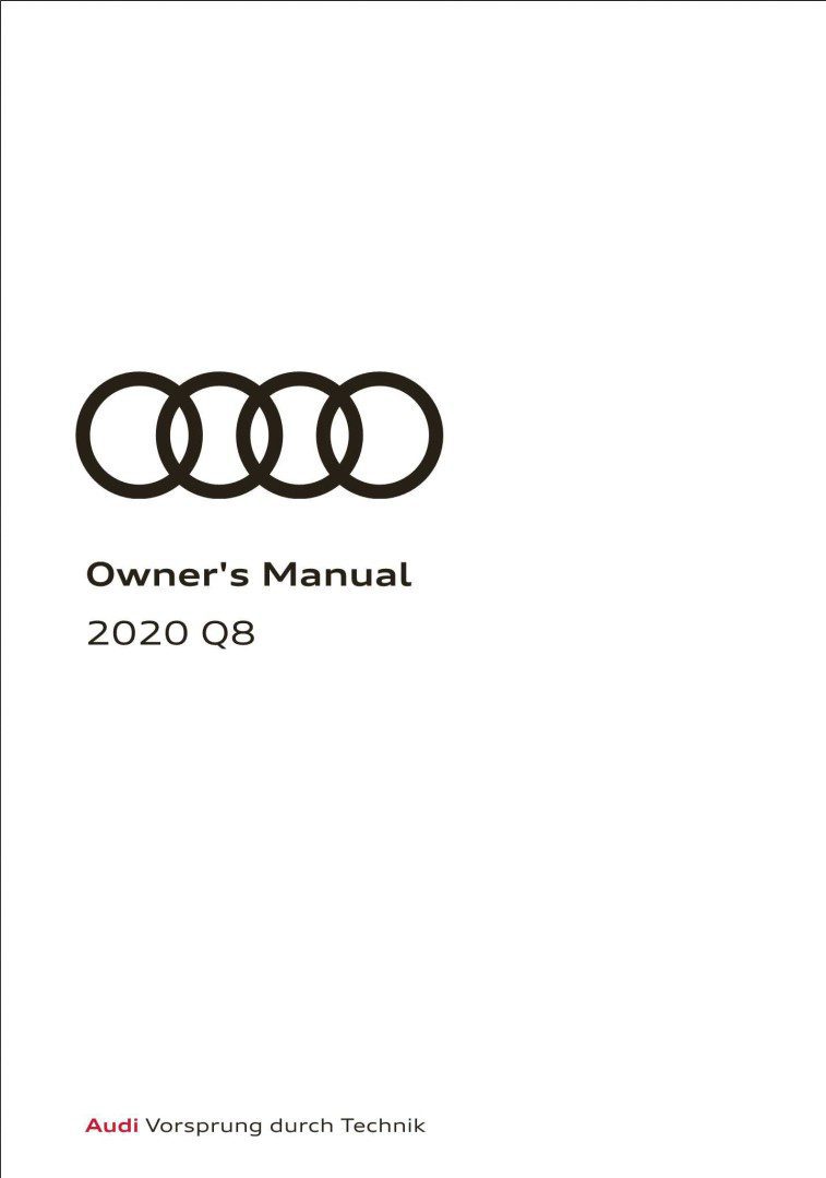 Audi Q8 2020 Owner's Manual