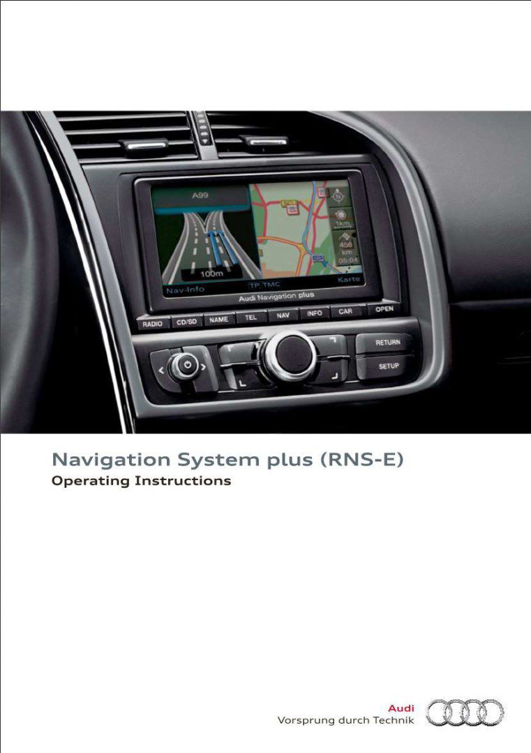 Audi R8 Coupe 2014 Navigation System plus RNS-E – Operating Instructions Owner's Manual