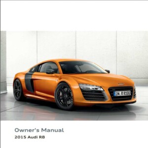 Audi R8 Coupe 2015 Owner's Manual