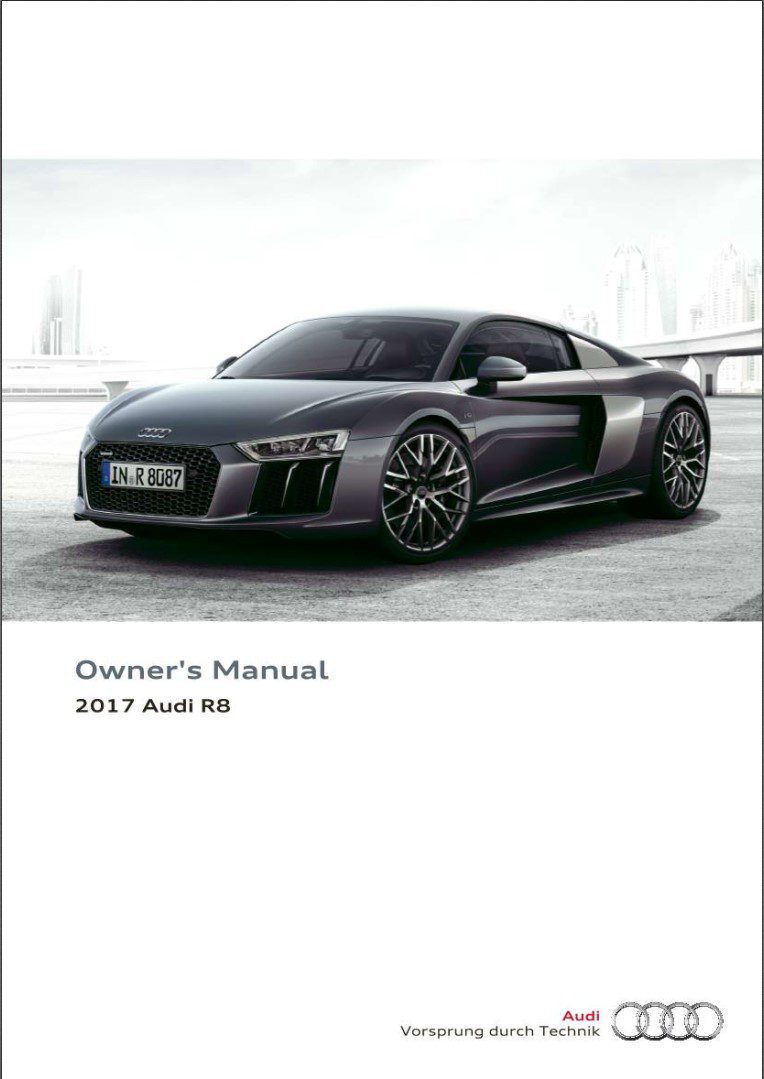 Audi R8 Coupe 2017 Owner's Manual