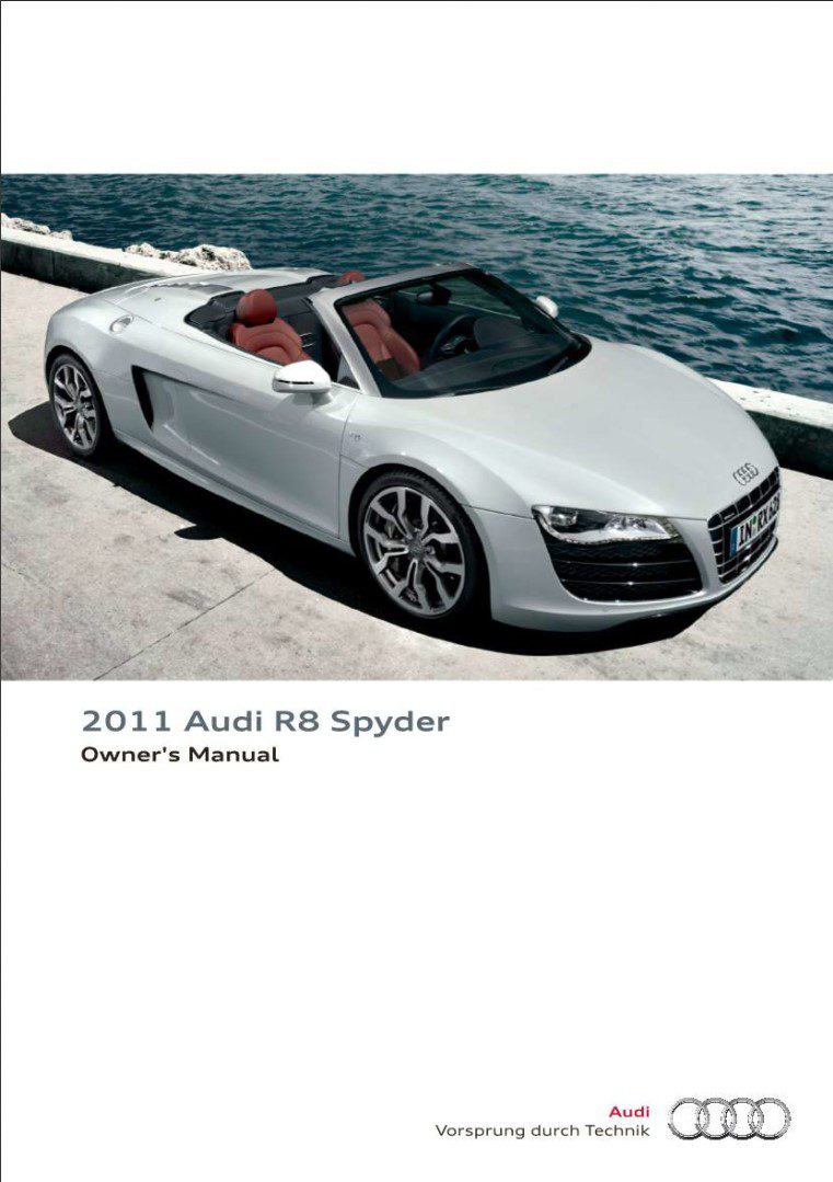 Audi R8 Spyder 2011 Owner's Manual