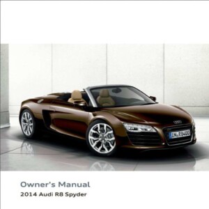 Audi R8 Spyder 2014 Owner's Manual