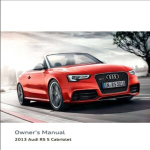 Audi RS 5 Cabriolet 2013 Owner's Manual