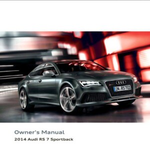 Audi RS 7 Sportback 2014 Owner's Manual