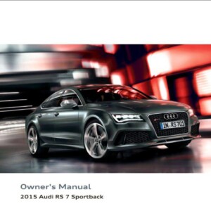 Audi RS 7 Sportback 2015 Owner's Manual