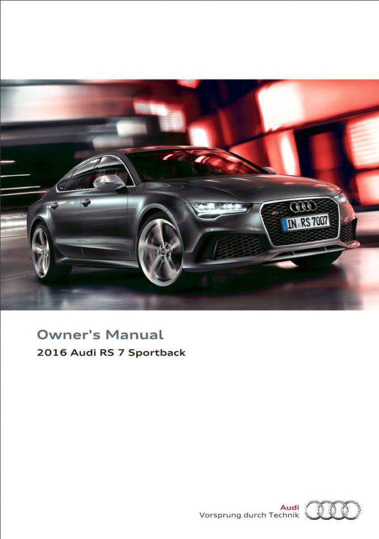 Audi RS 7 Sportback 2016 Owner's Manual