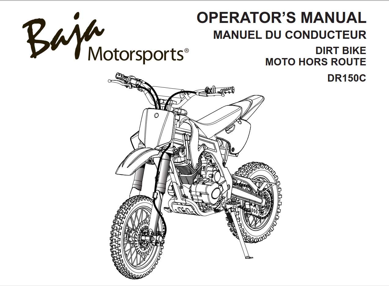 Baja Dirt Bike DR150 C Owner’s Manual
