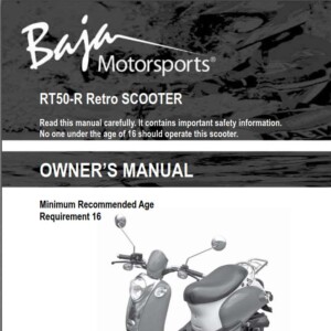 Baja Scooter RT50-R Owner’s Manual