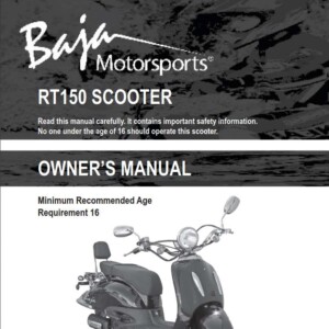 Baja Scooter SC150 Owner’s Manual