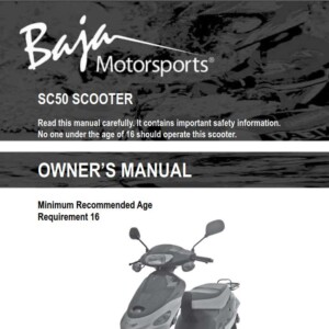 Baja Scooter SC50 Owner’s Manual
